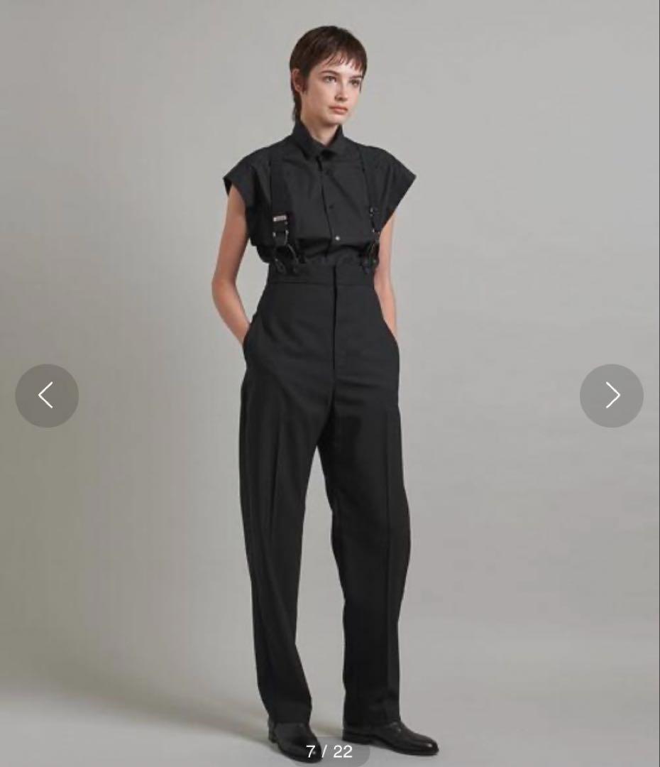 UNITED ARROWS ロエフLOEFF サスペンダーパンツ 黒