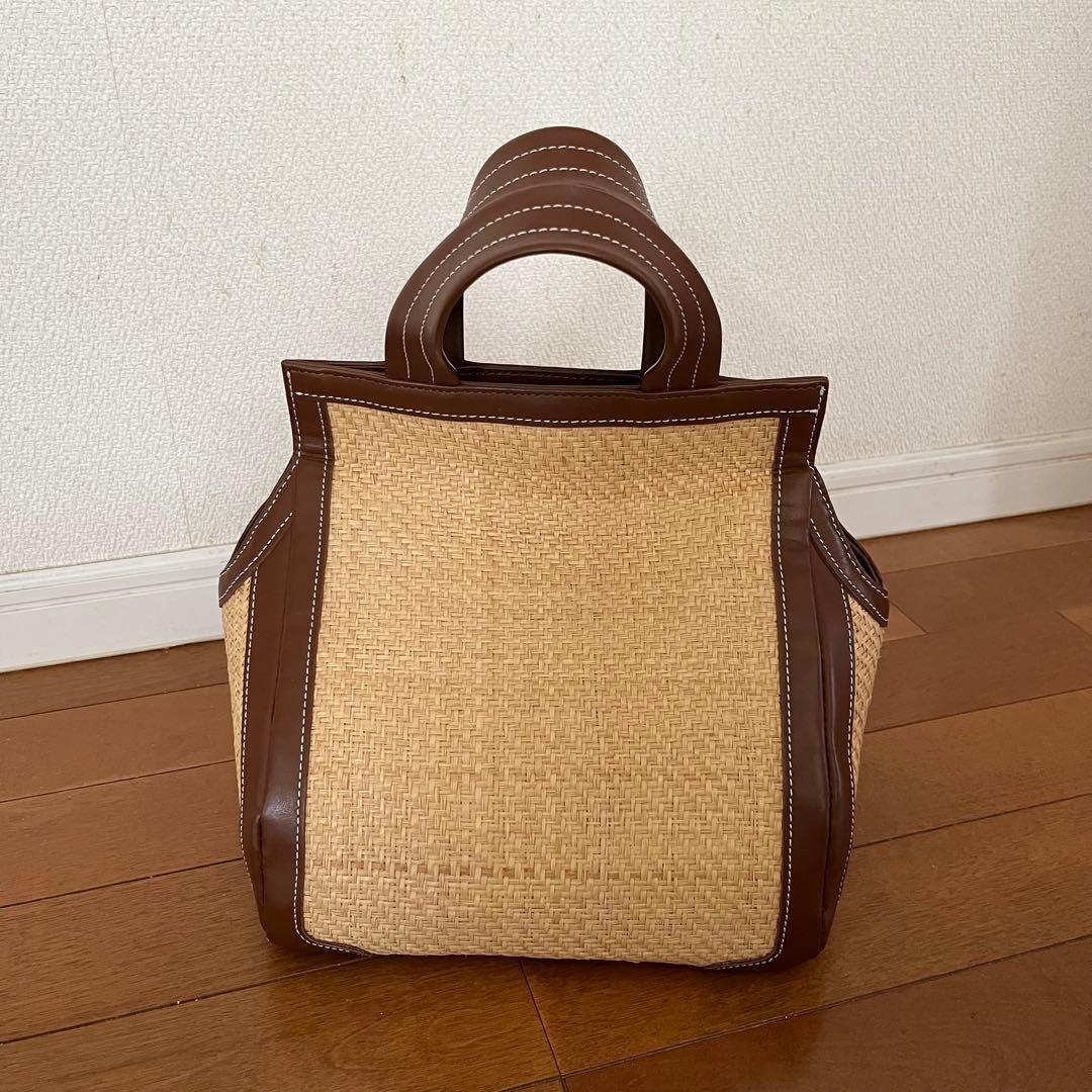 ラドロー　LUDLOW バッグ　トートバッグ かごバッグ　ベージュ ブラウン