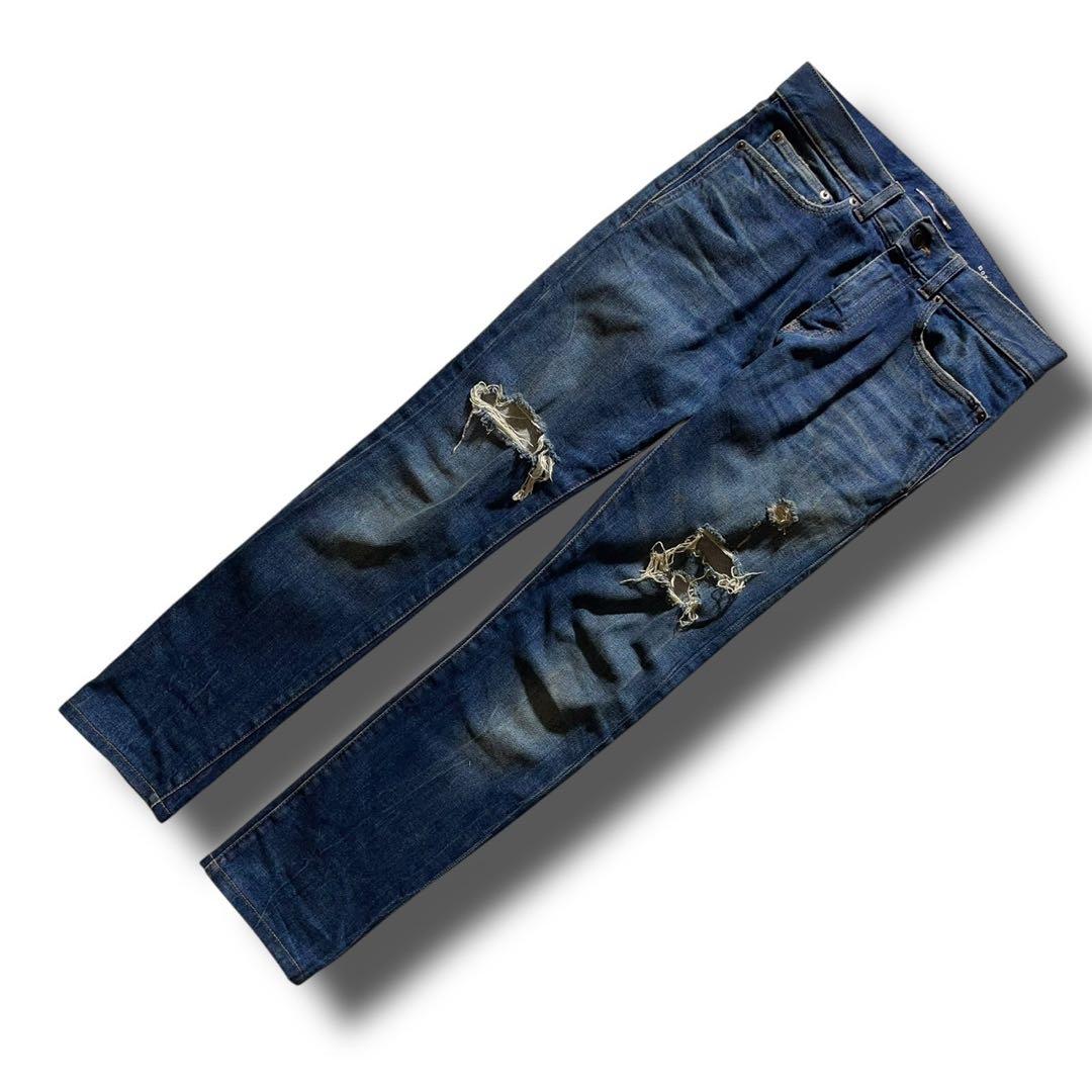 最高級✨SAINT LAURENT PARIS D02 クラッシュデニム エディ