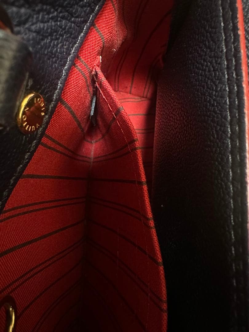 Louis Vuitton ハンドバッグ ネイビー/レッド