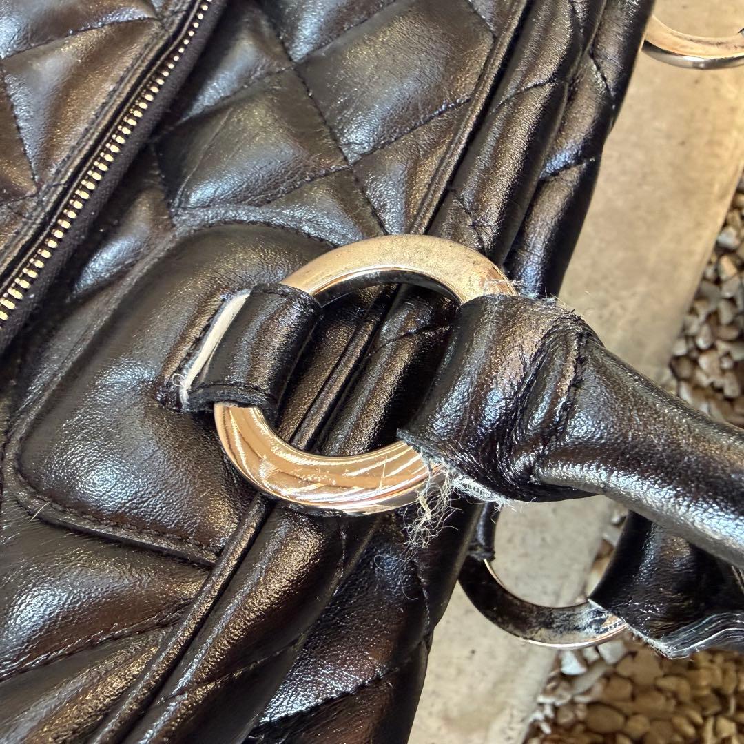 Y2K グランジ hand bag leather モード ボストンバッグ 平成