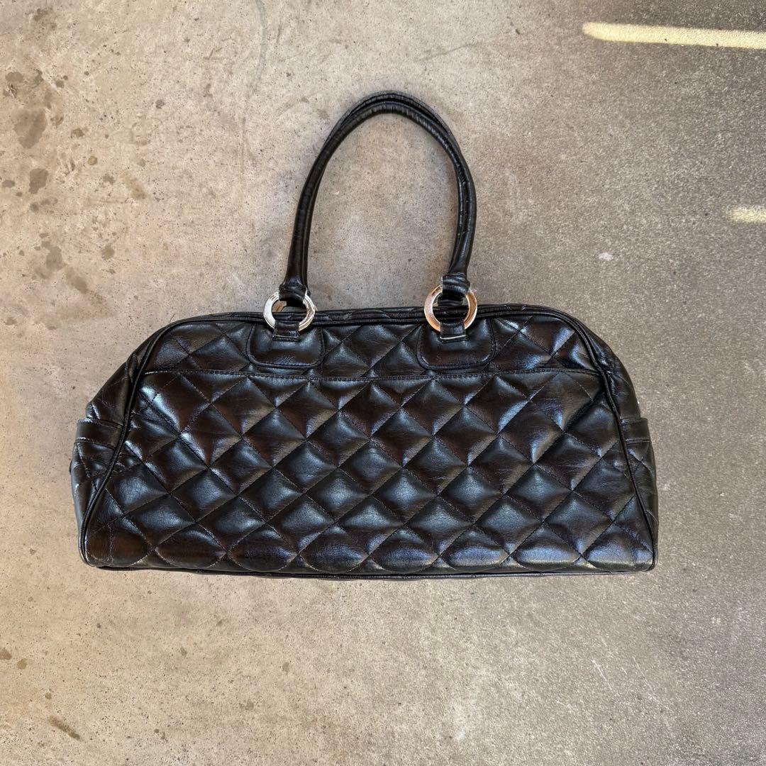 Y2K グランジ hand bag leather モード ボストンバッグ 平成