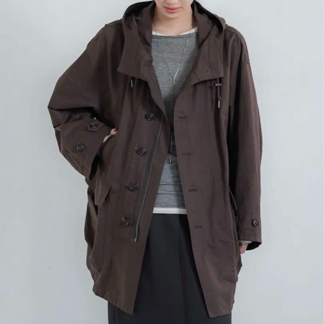 25年モデルcrewre クルーレ ピーチスキンモッズコート ダークブラウン