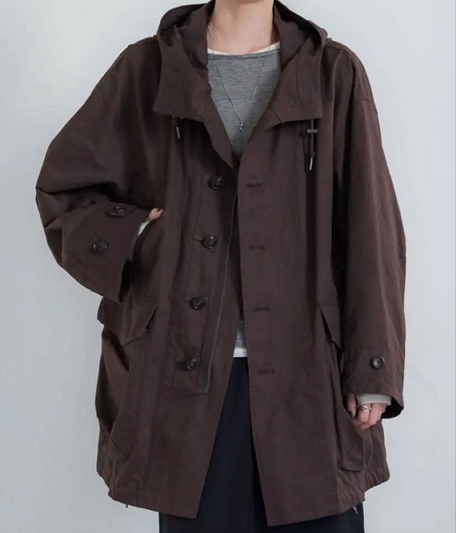 25年モデルcrewre クルーレ ピーチスキンモッズコート ダークブラウン