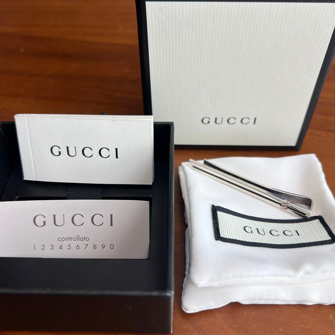 専用　【鏡面仕上】GUCCI ネクタイピン　タイピン　925　仕事　冠婚葬祭
