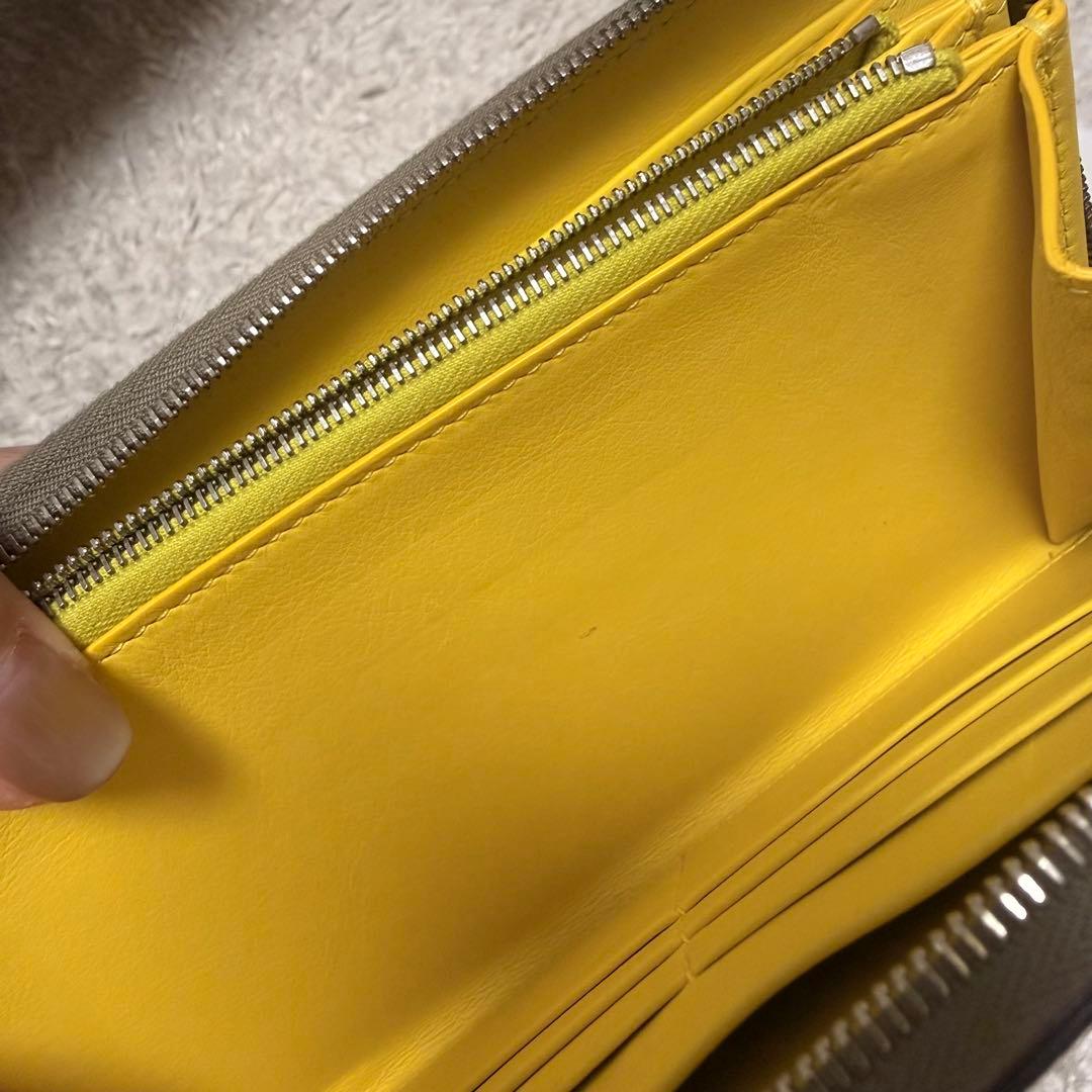 【正規品】CÉLINE グレー レザー 長財布/シリアルナンバー有