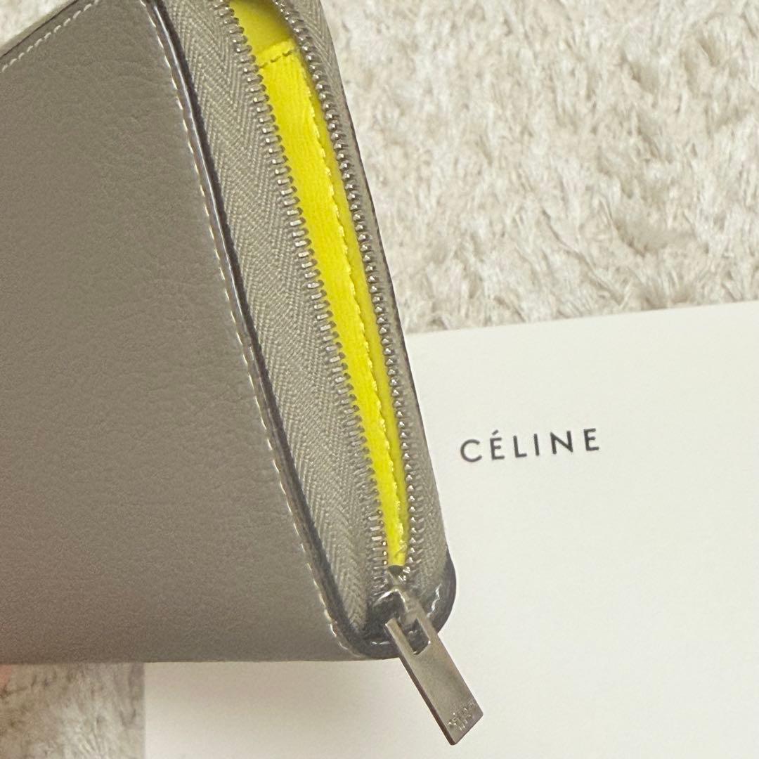 【正規品】CÉLINE グレー レザー 長財布/シリアルナンバー有
