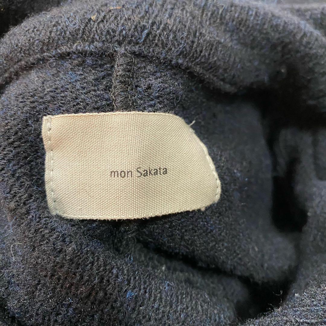 mon Sakata ウール100% ニットジャケット カーディガン 襟付き