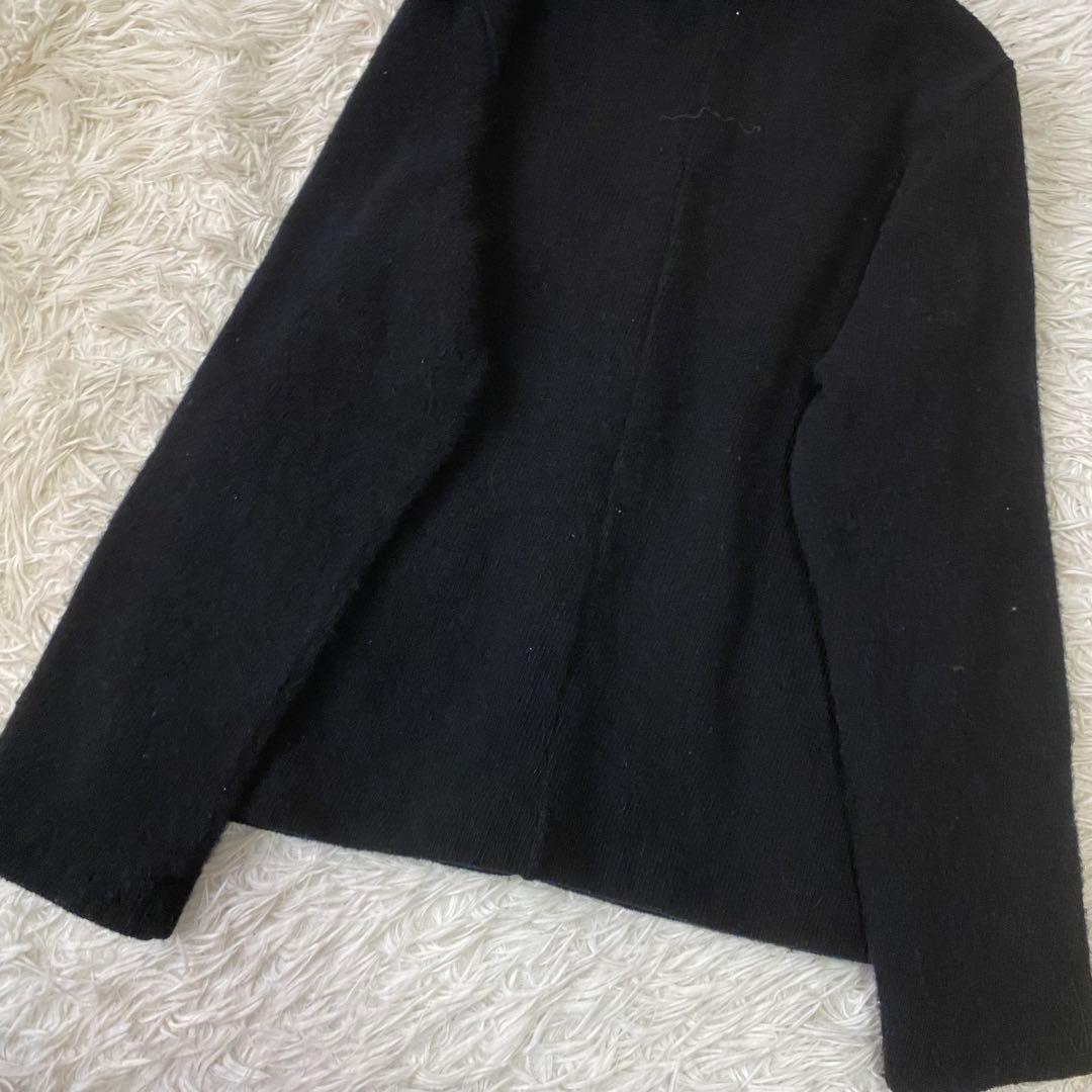 mon Sakata ウール100% ニットジャケット カーディガン 襟付き