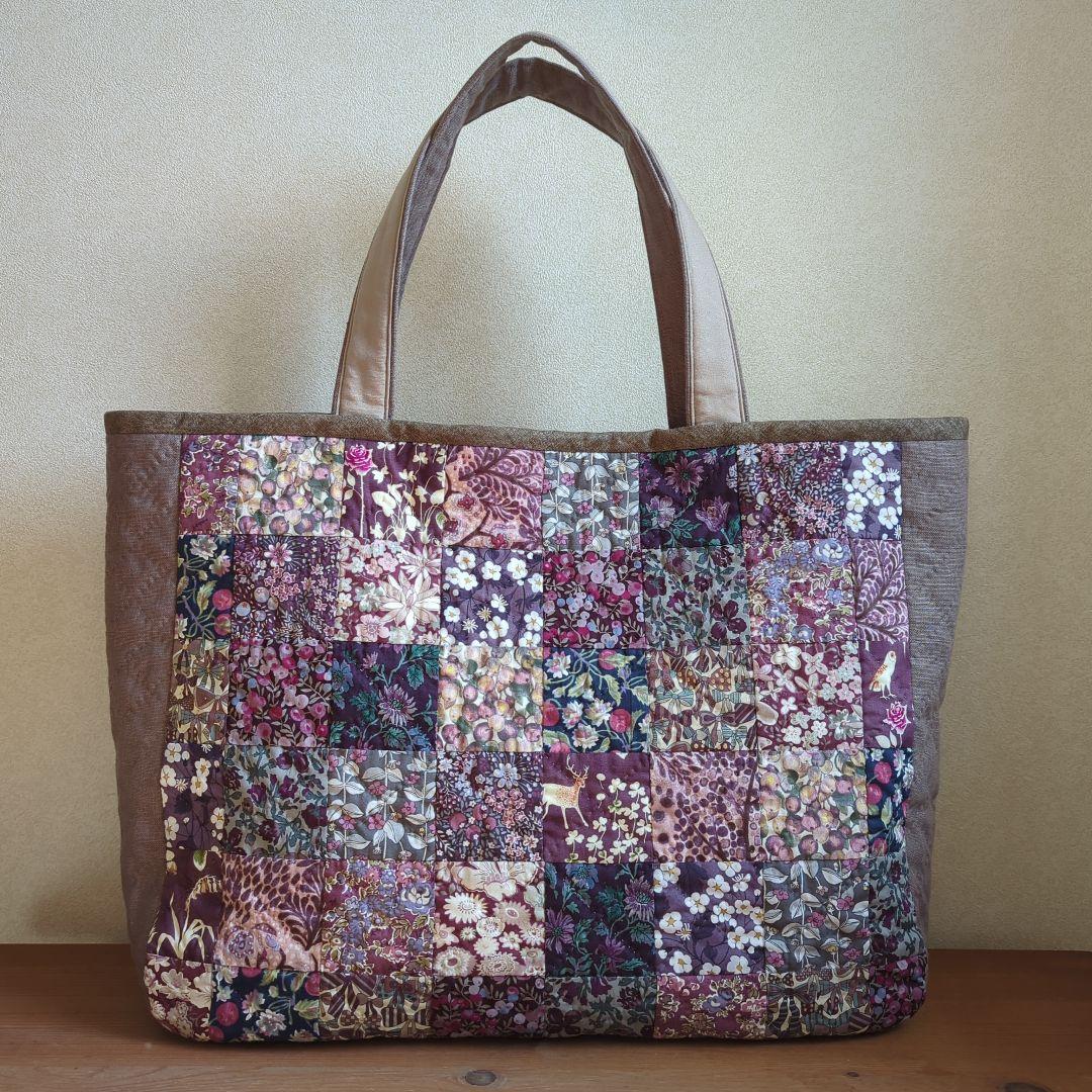 ✿リバティ✕パッチワーク✿　アッコちゃん様 ご注文品　カシス＆グレー