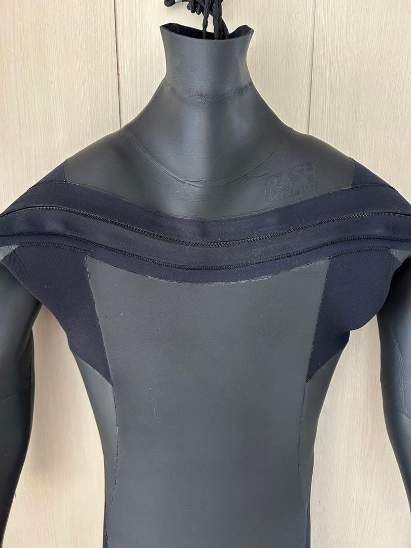 RASH ウェットスーツ　セミドライ　ML ラバー柔らか　オールブラック　激シブ