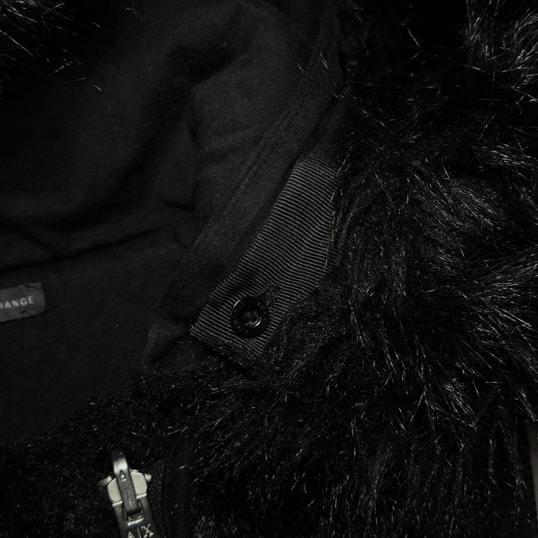 00s armani exchange ファー ボアベスト 平成ギャル グランジ