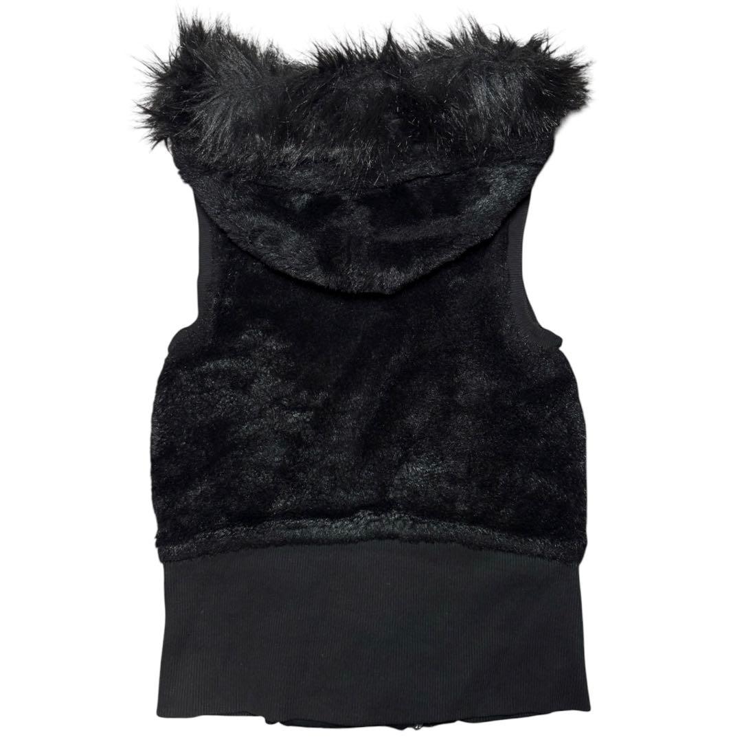 00s armani exchange ファー ボアベスト 平成ギャル グランジ