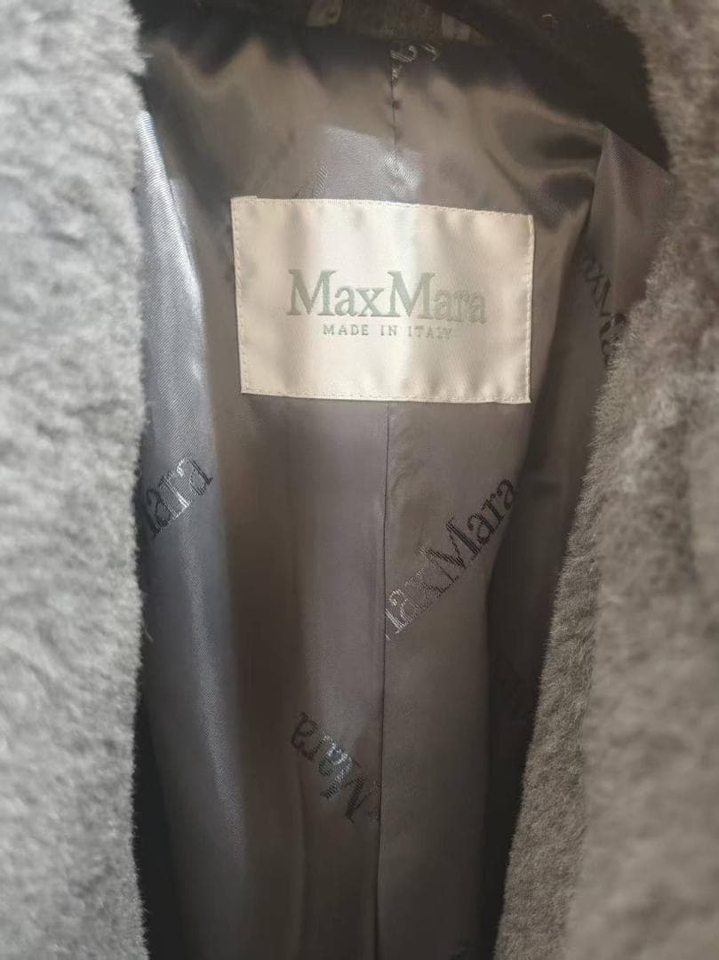 美品Max Maraテディベア コートグレー フ