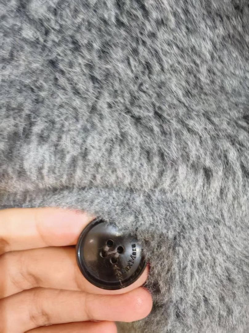 美品Max Maraテディベア コートグレー フ