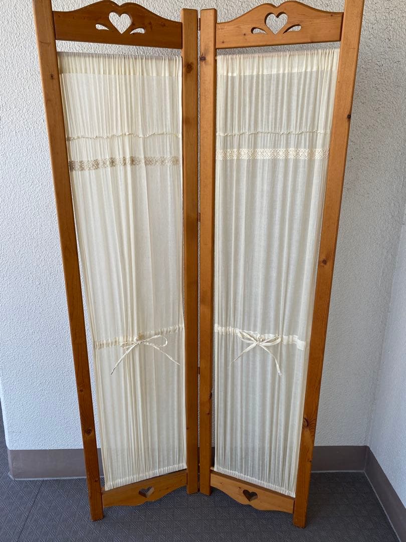 カントリー家具 2連パーテーション 間仕切り カントリー雑貨 インテリア 目隠し