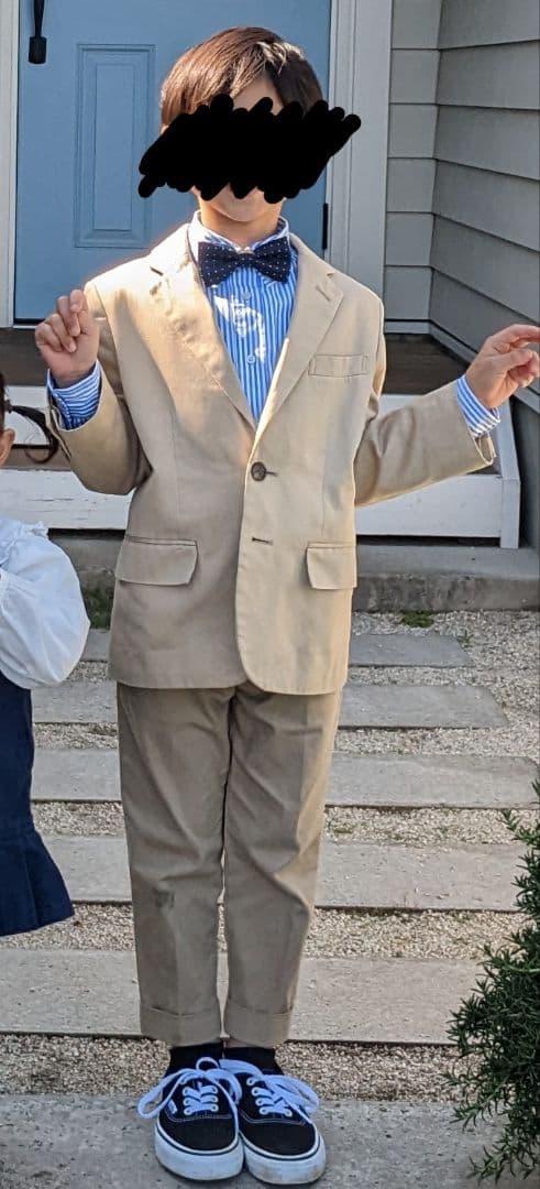 ラルフローレン 4点セット ベージュ スーツ セットアップ 120 入学 卒園