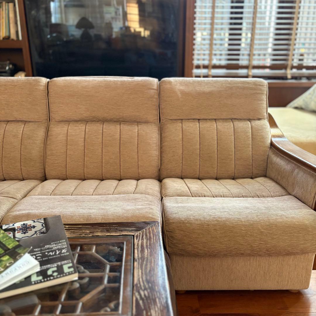 【送料無料】karimoku カリモク ソファ 3人掛け ビンテージ