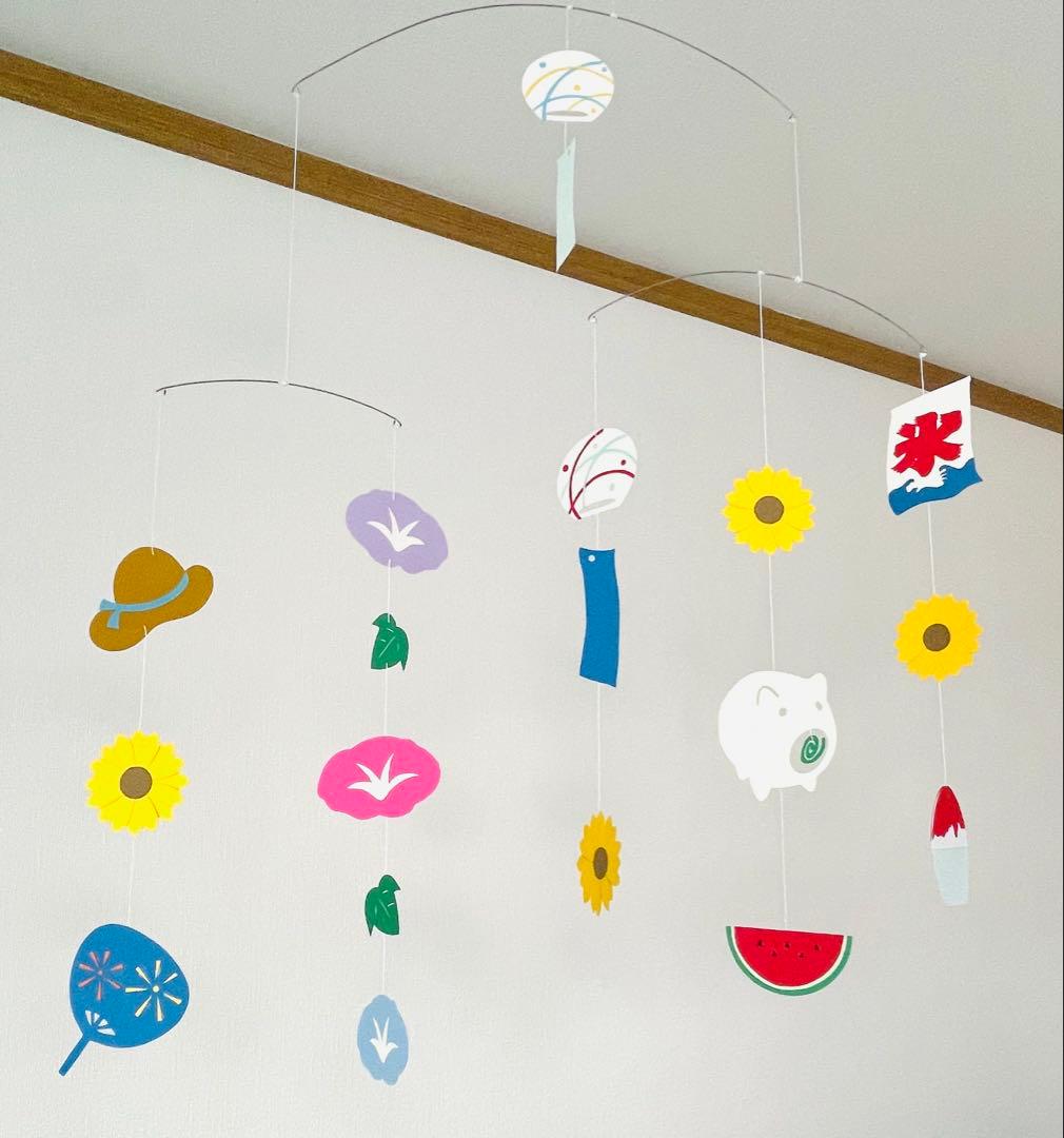 【たかこ】モビール6点 ❤︎鶴/富士山/梅/松❤︎クジラ❤︎お月見❤︎カモメ❤︎ 他