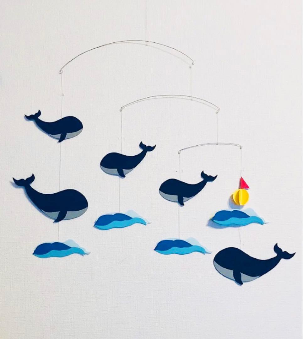 【たかこ】モビール6点 ❤︎鶴/富士山/梅/松❤︎クジラ❤︎お月見❤︎カモメ❤︎ 他