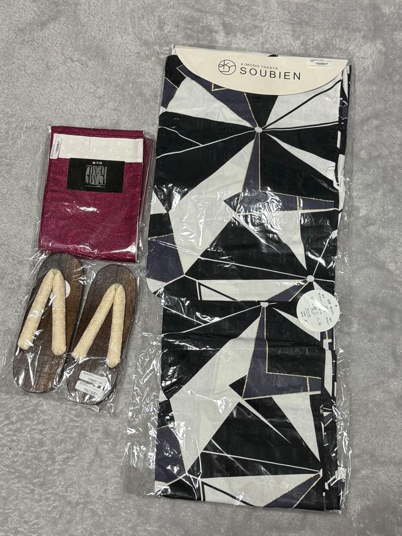SOUBIEN 古風 浴衣・帯・下駄セット