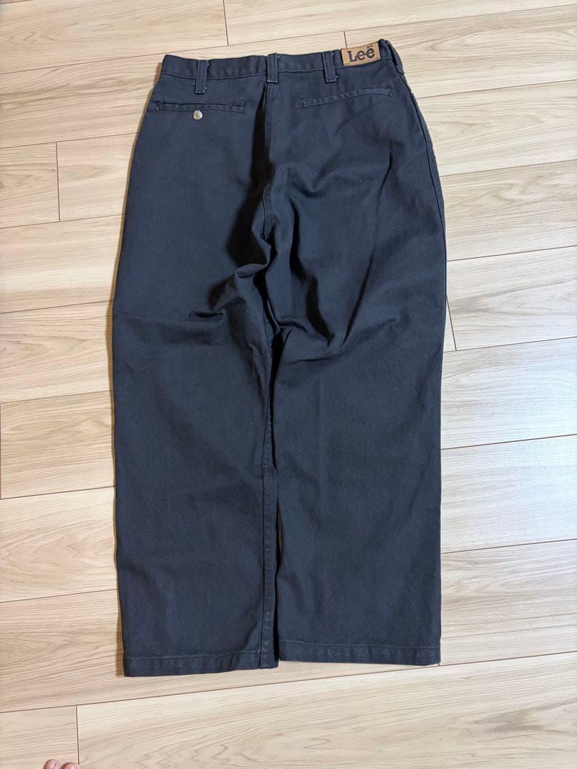 70s 80s Lee ワークパンツ 黒 コットン USA製 フリスコ