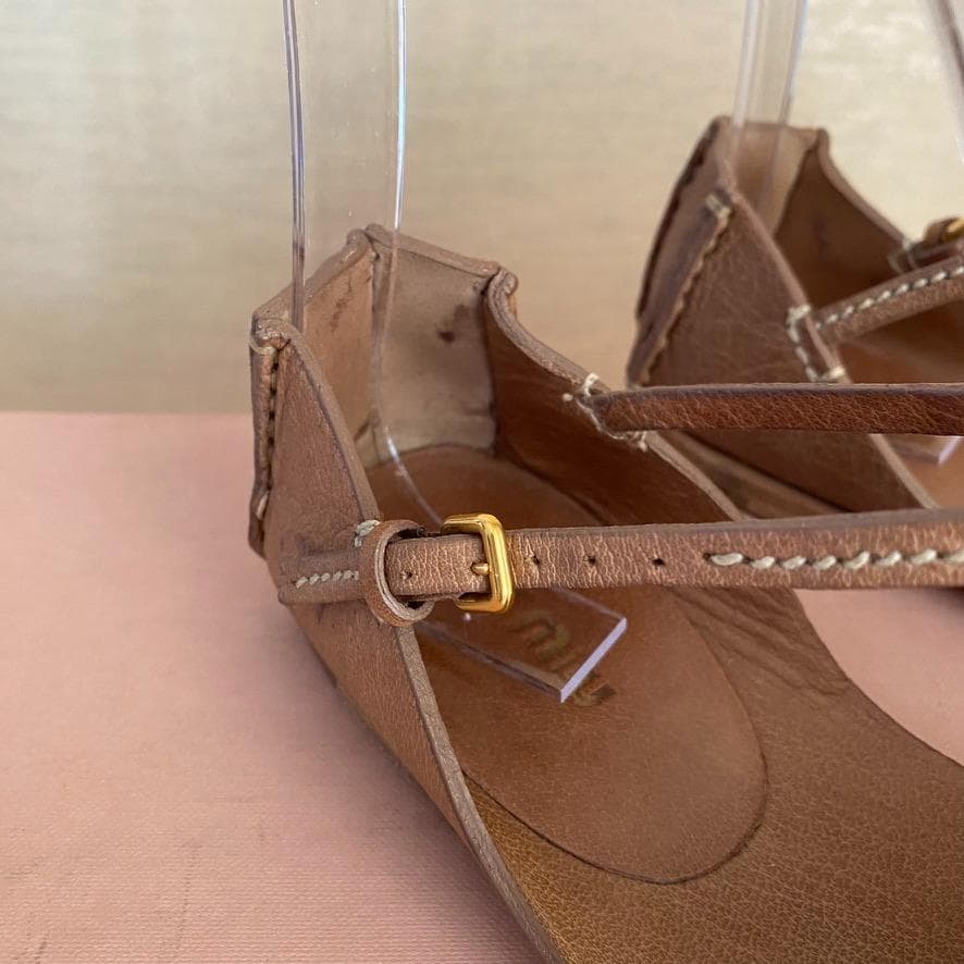 【美品】　MIUMIU　ミュウミュウ フラワーサンダル 36