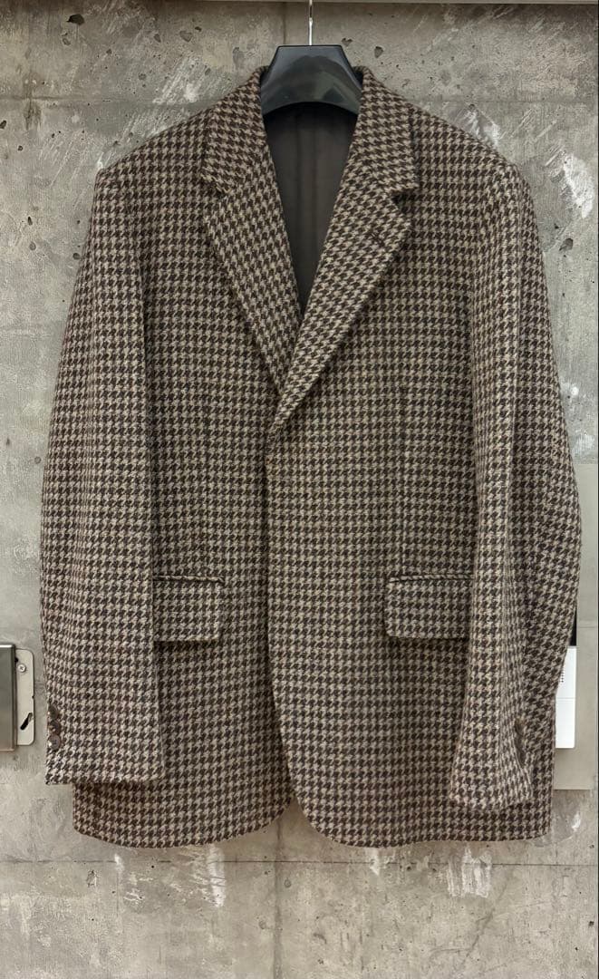 【AURALEE】テーラードジャケット／ブラウン系チェック・オーバーサイズ