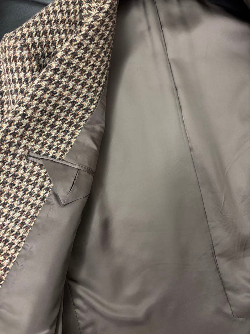 【AURALEE】テーラードジャケット／ブラウン系チェック・オーバーサイズ