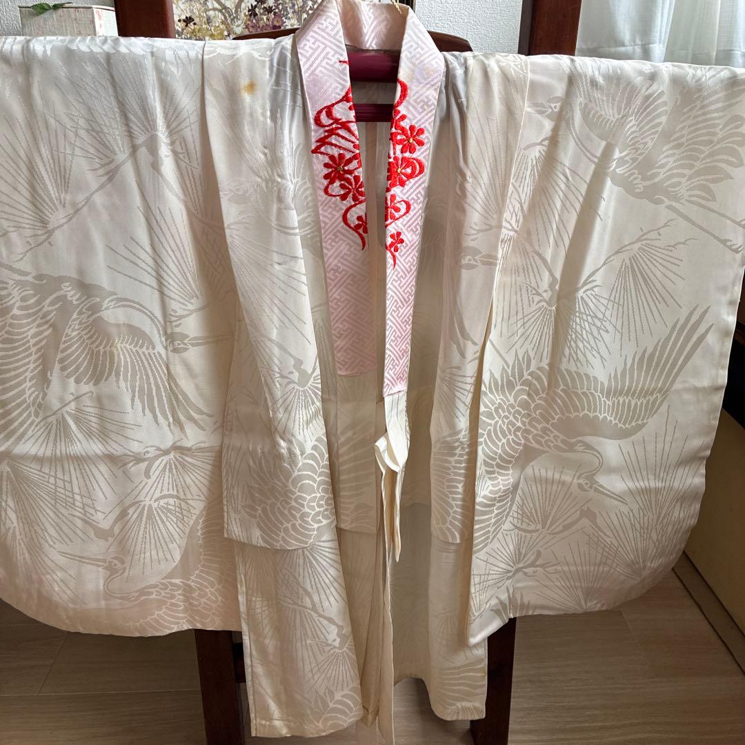 値下げしました　　三歳　七五三祝い着　　鹿子絞り