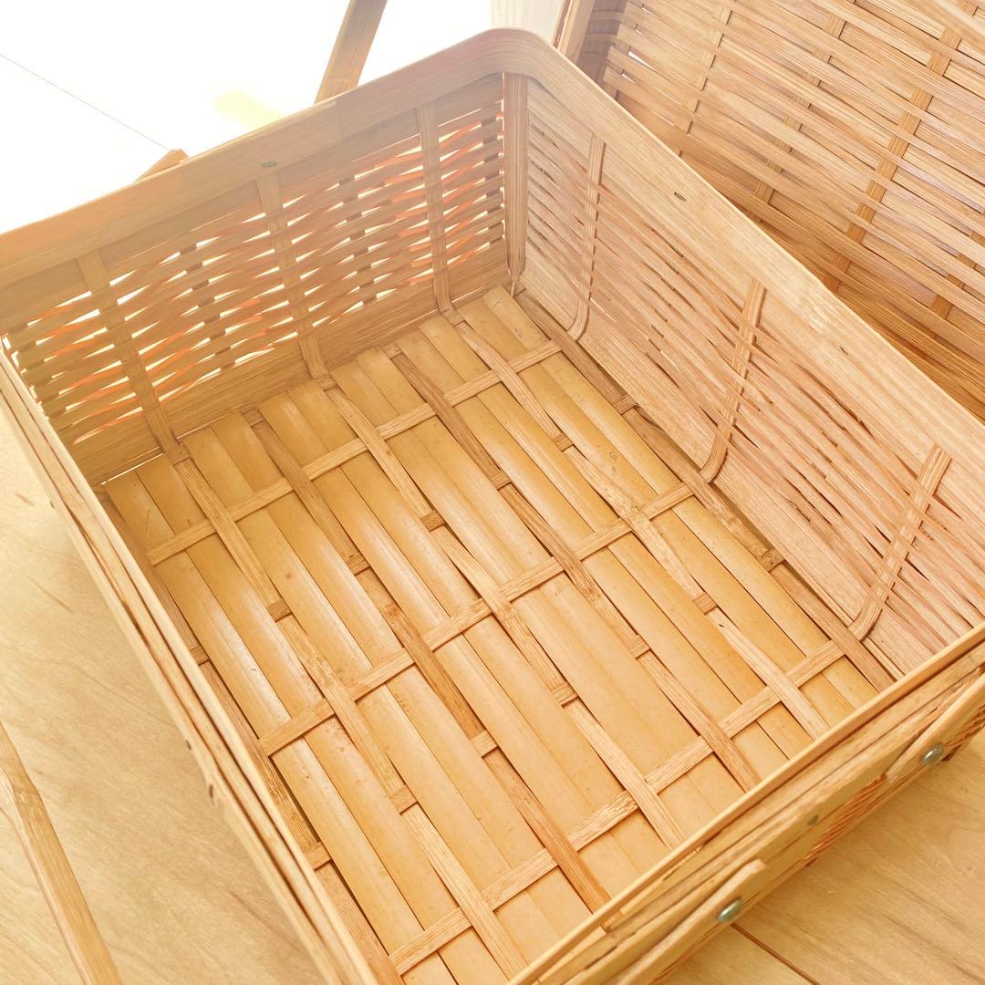 竹製ピクニックバスケット