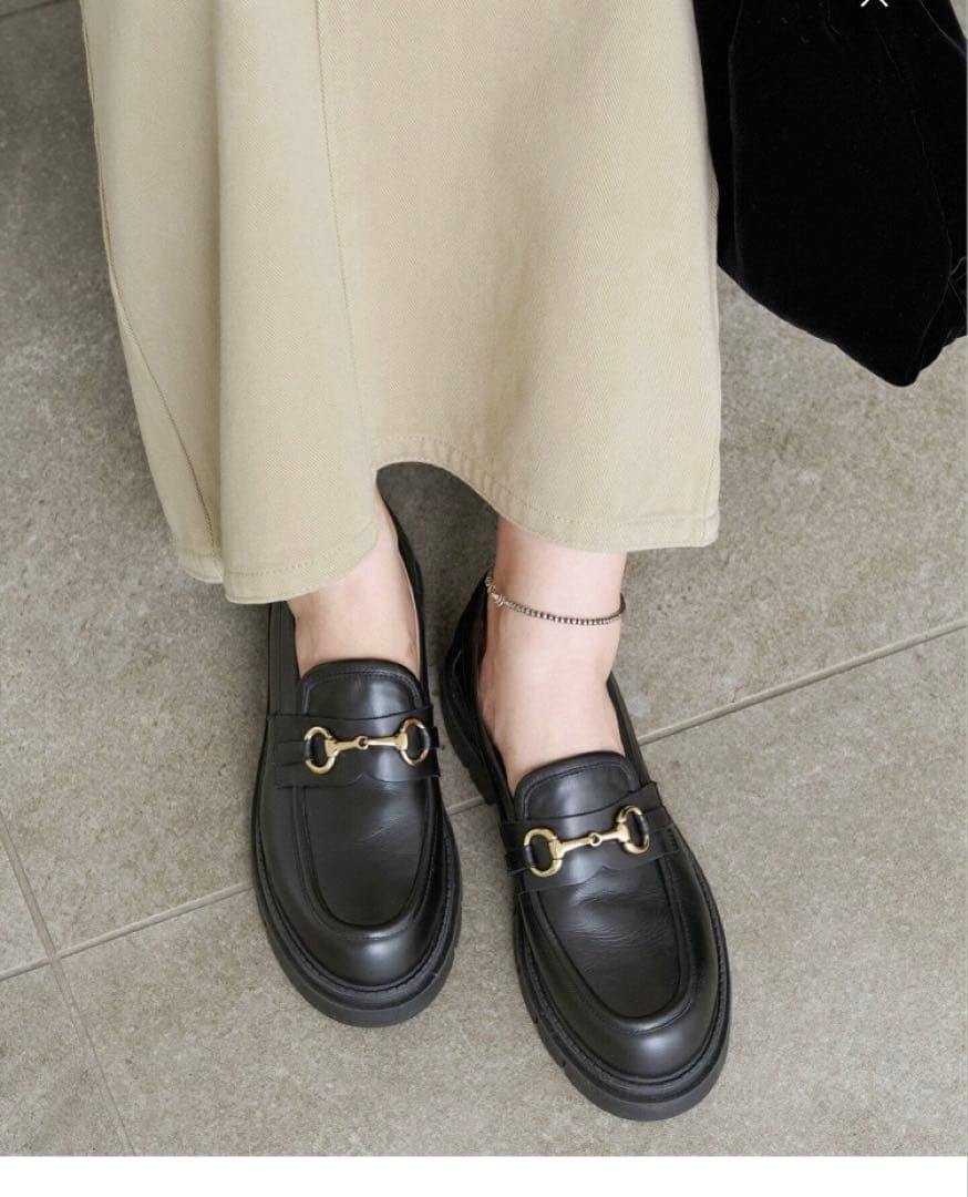 spick&span コルソローマ9 ビットツキローファー　37 ブラック