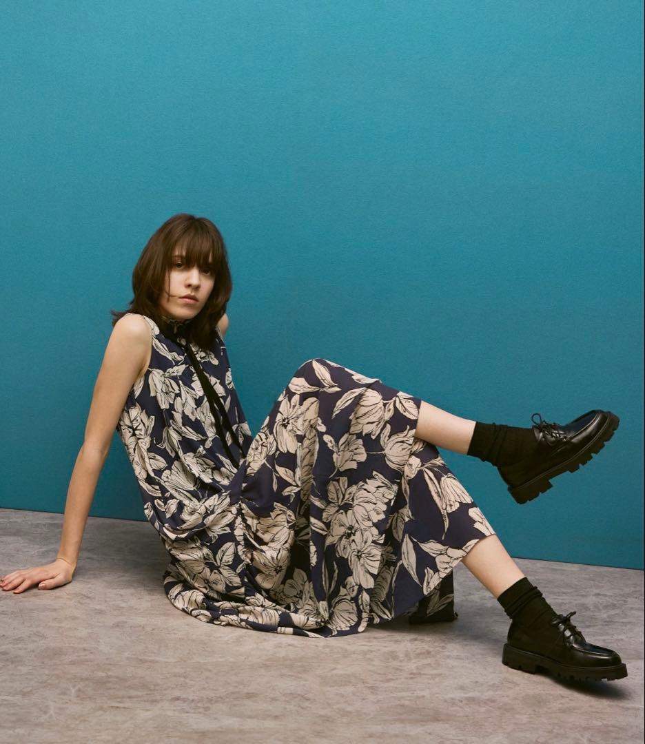 allureville★楊柳シアーフラワープリントワンピース★定価49,500円