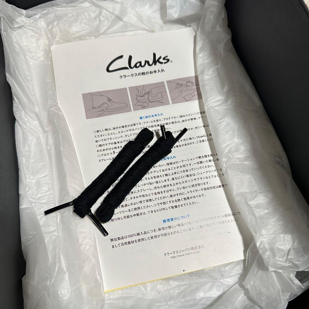 クラークス　ワラビー　オールレザー　ブラック　41 美品