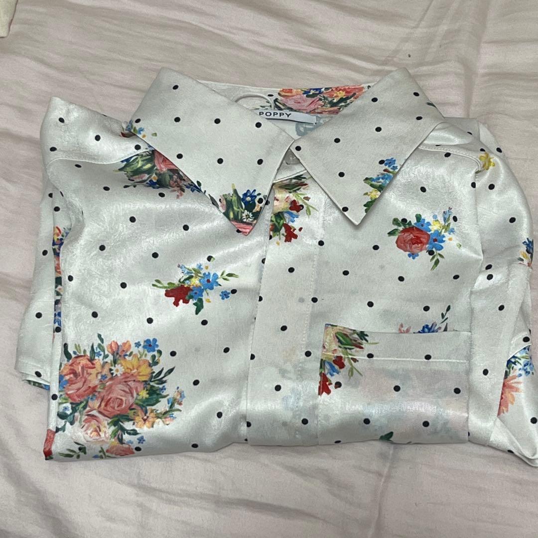 POPPY DOT FLOWER SHIRT 花柄　ドットフラワーシャツ