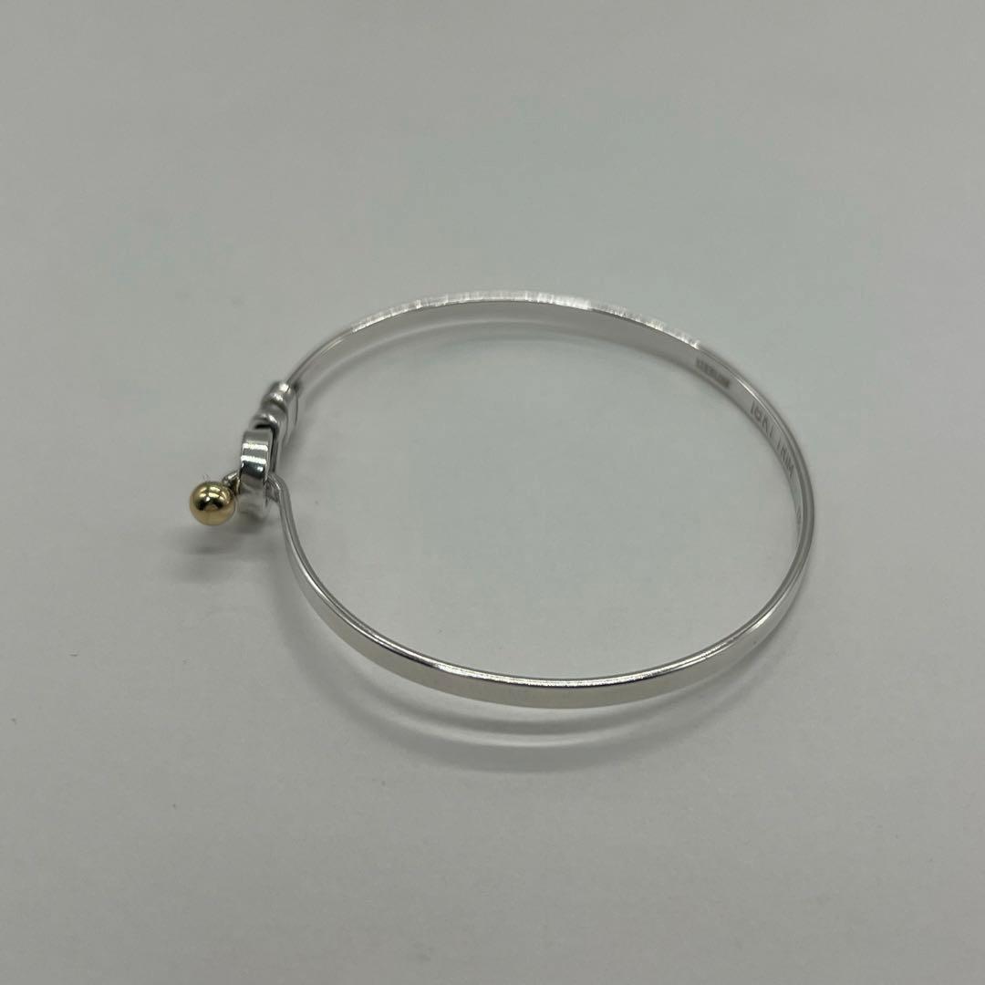 ティファニー TIFFANY フックアンドアイ バングル SV YG コンビ