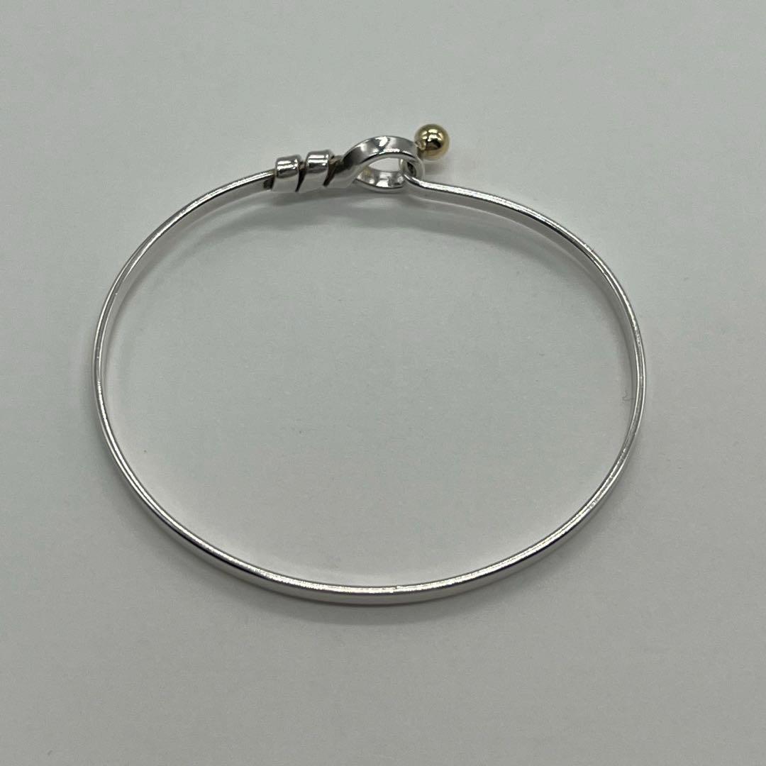 ティファニー TIFFANY フックアンドアイ バングル SV YG コンビ