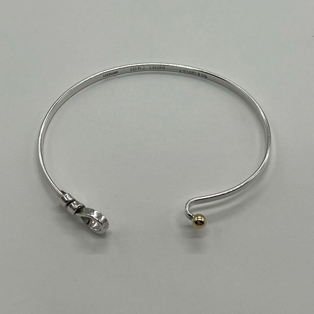 ティファニー TIFFANY フックアンドアイ バングル SV YG コンビ