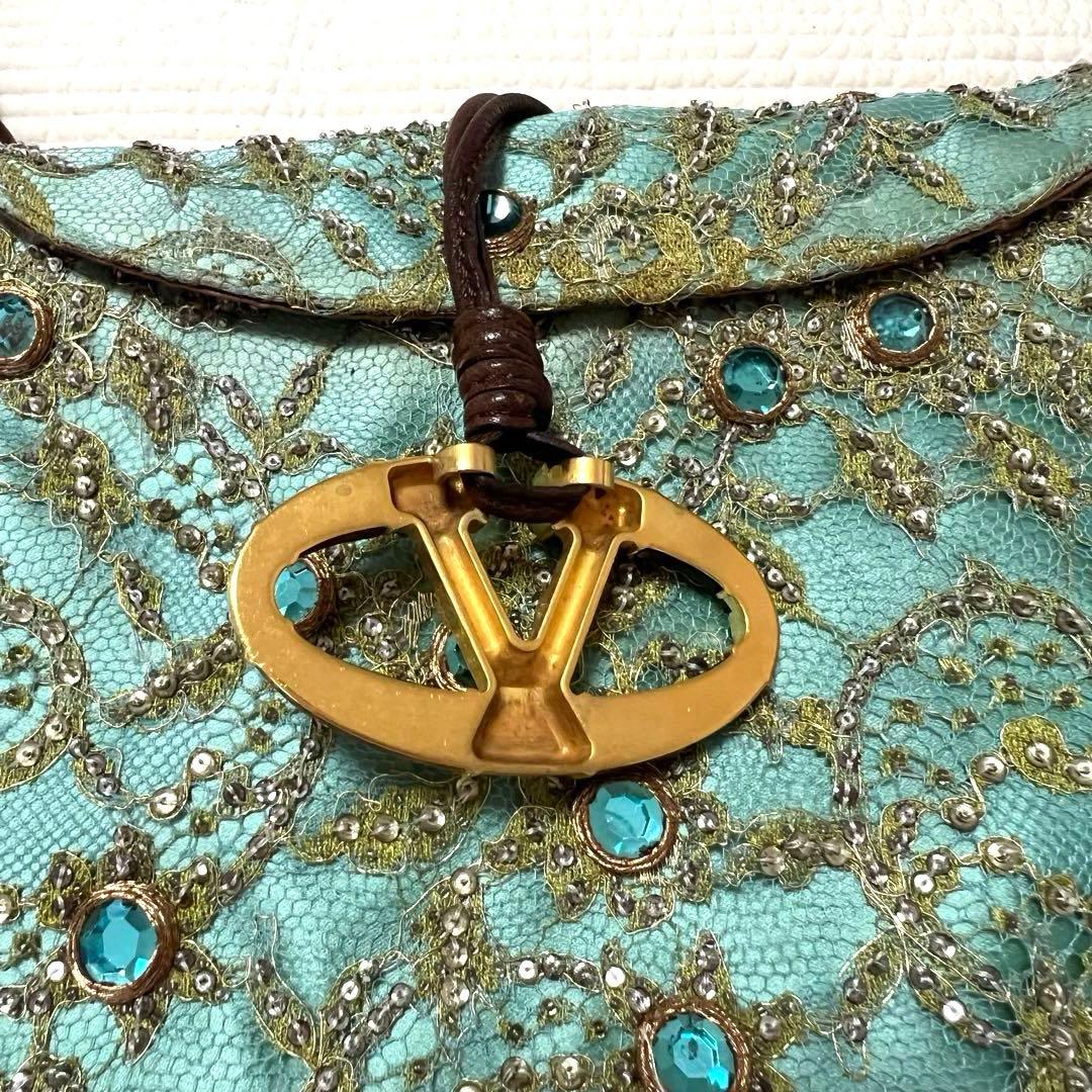 VALENTINO ビジューバッグ　ショルダーバッグ　パーティーバッグ　レース