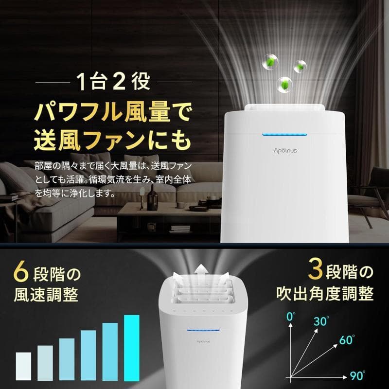 【未開封新品】空気清浄機 大型 36畳対応 フィルター交換不要 花粉PM2.5対