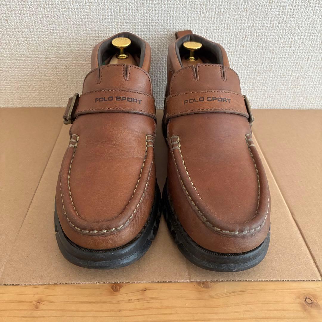 靴 90's POLO SPORT brown leather boots