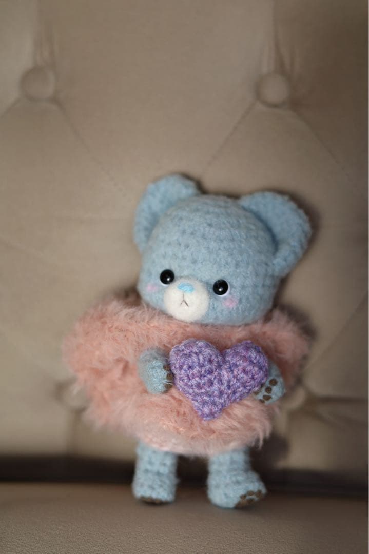 バレンタイン あみぐるみ くま フーディー フード ハート