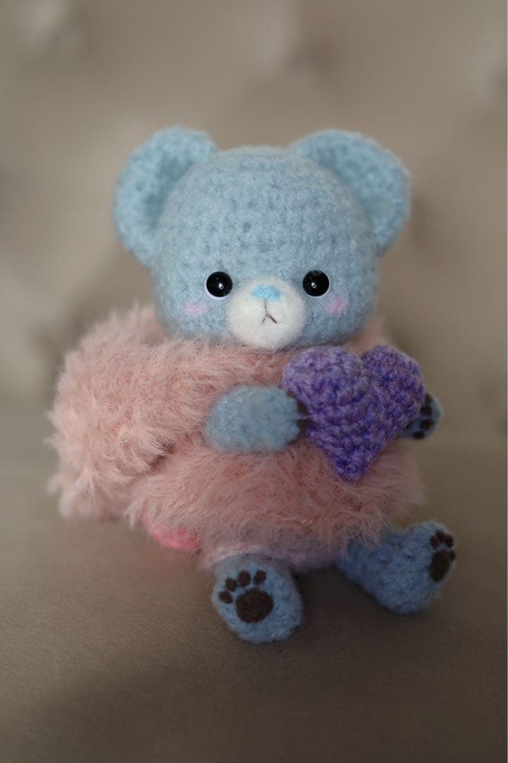 バレンタイン あみぐるみ くま フーディー フード ハート