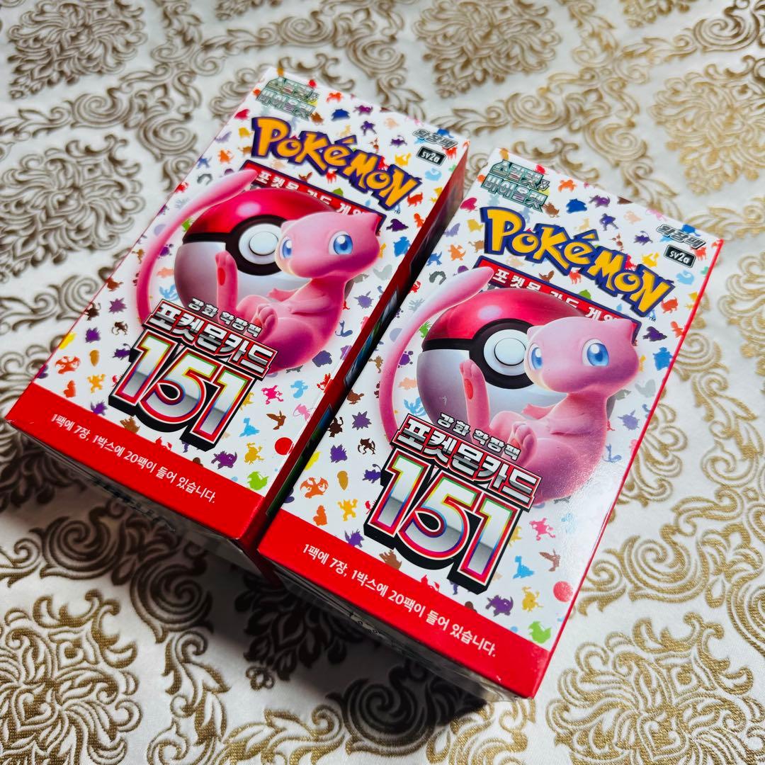 《韓国版•新品未開封》ポケモンカード151 2BOX ミュウ ポケカ