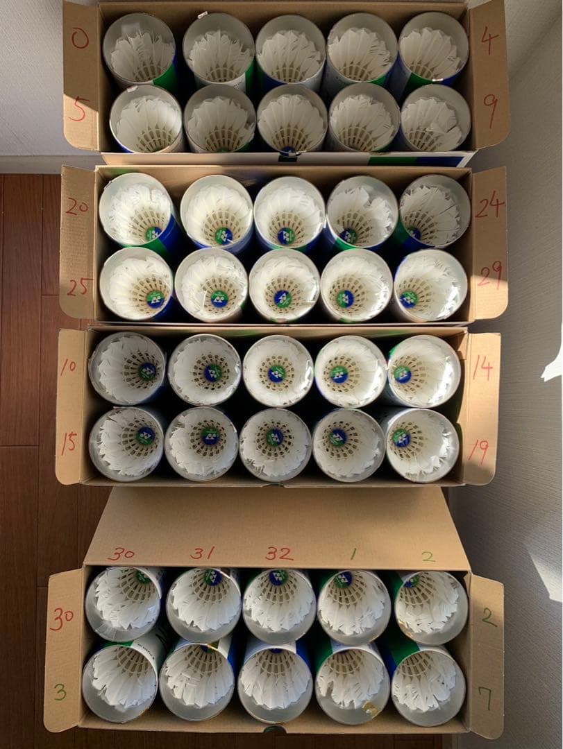 予告◆格安中古シャトル4箱◆エアロセンサ700ニューオフィシャル羽ヨネックス