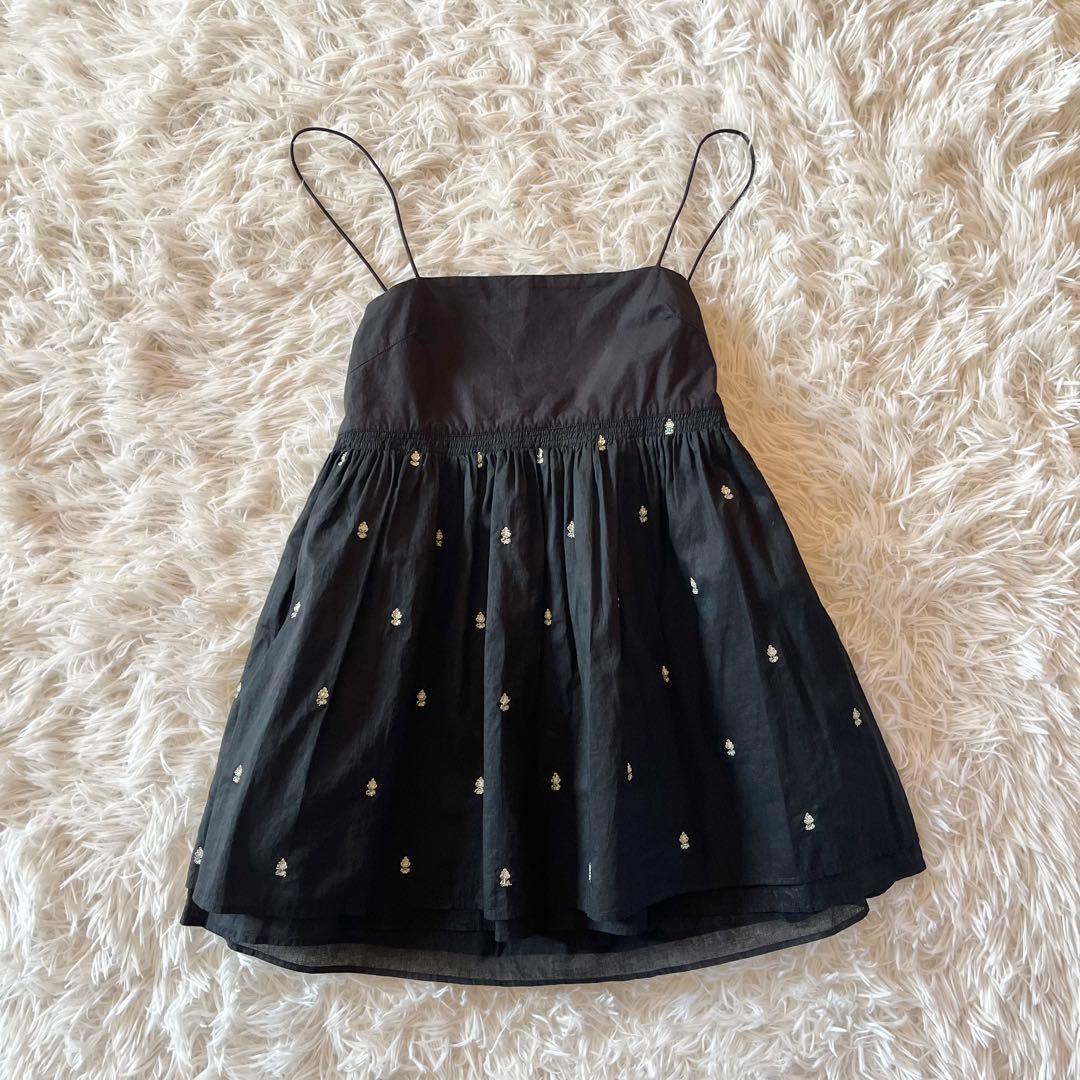 極美品✨ ヌキテパ 2025 完売品 別注 ブラックポプリン オーガンザキャミ