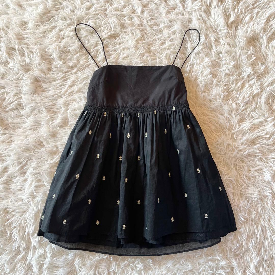 極美品✨ ヌキテパ 2025 完売品 別注 ブラックポプリン オーガンザキャミ