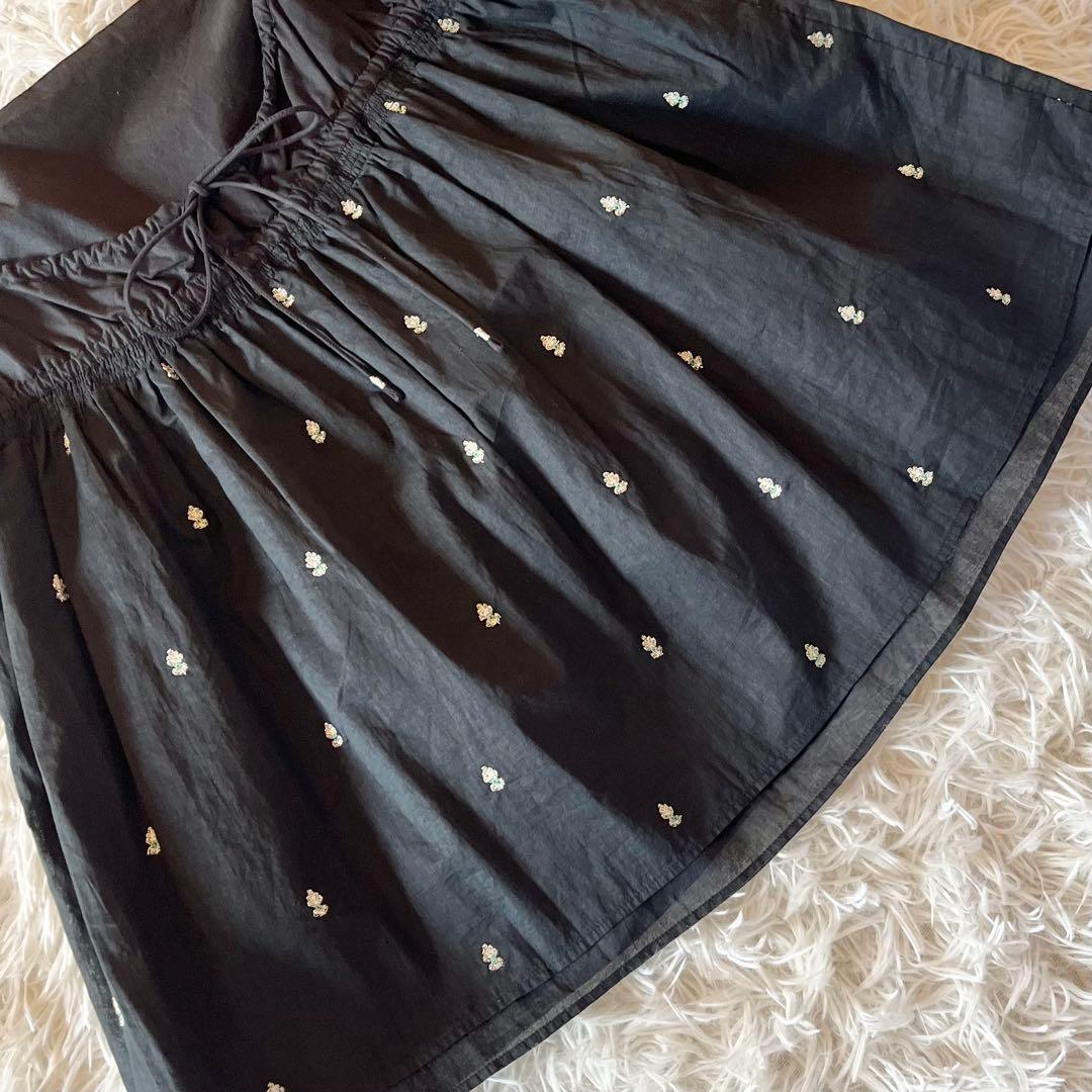 極美品✨ ヌキテパ 2025 完売品 別注 ブラックポプリン オーガンザキャミ