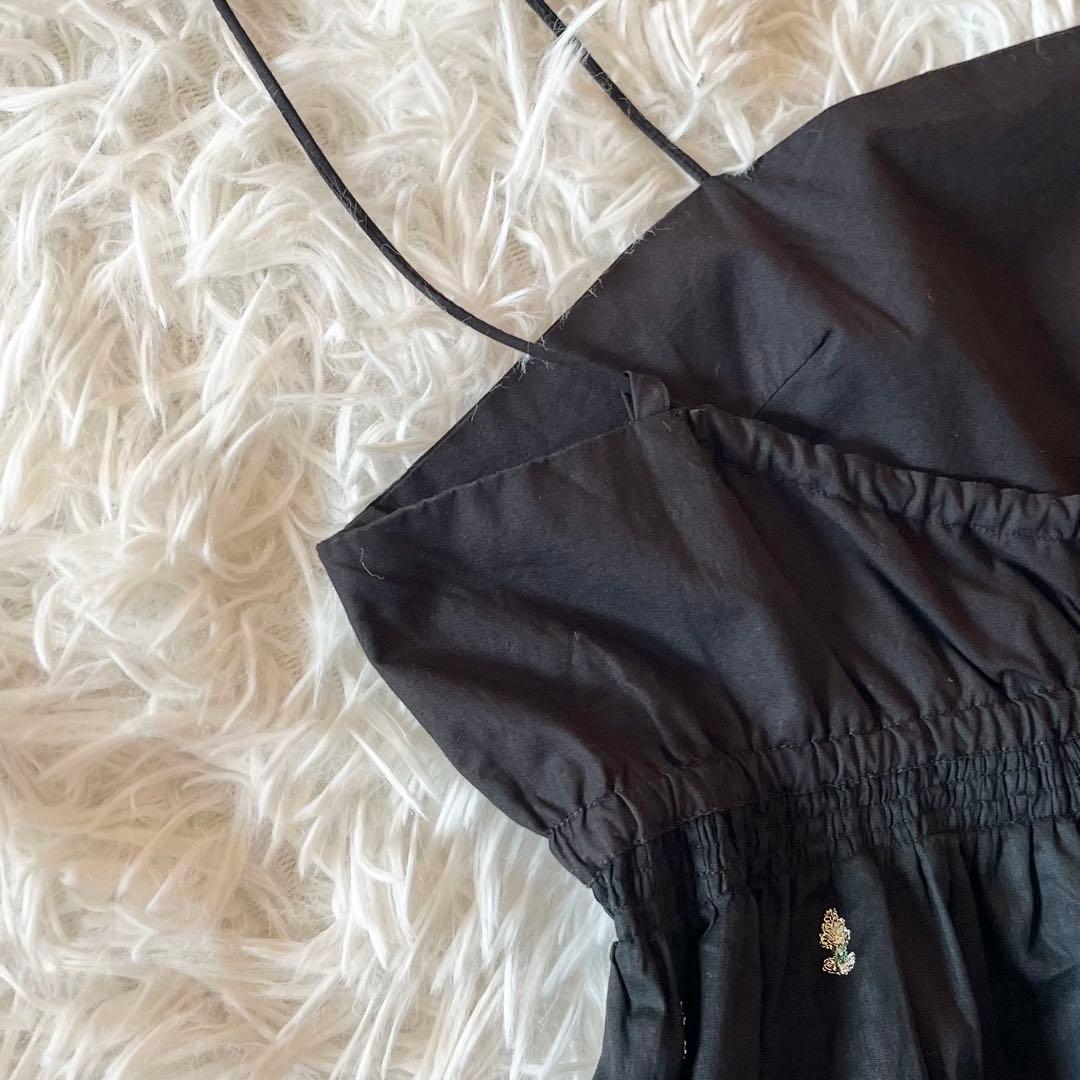 極美品✨ ヌキテパ 2025 完売品 別注 ブラックポプリン オーガンザキャミ