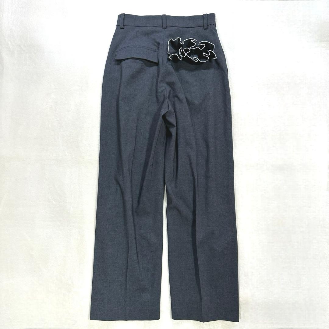 極美品 トレフルプラスワン ポケットフリルパンツ ダークグレー trefle+1